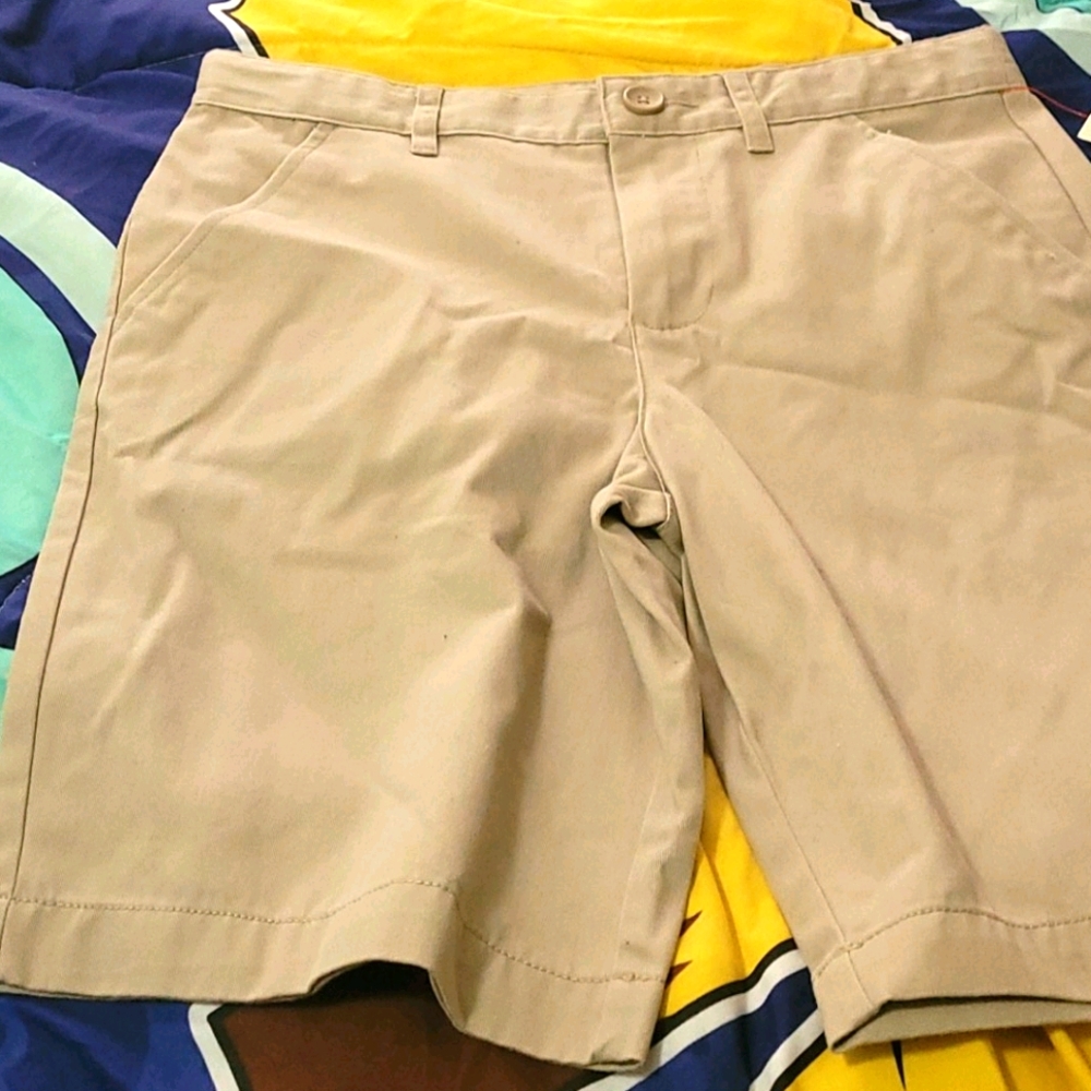 Khaki uniform shorts size 12 husky